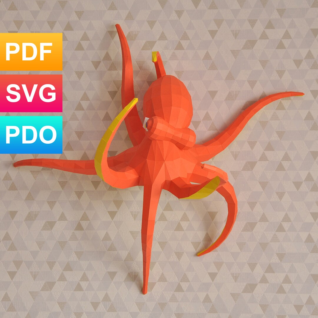 SVG 3d Paper Geometric Lowpoly Papercraft Creative Ocean - Etsy Canada