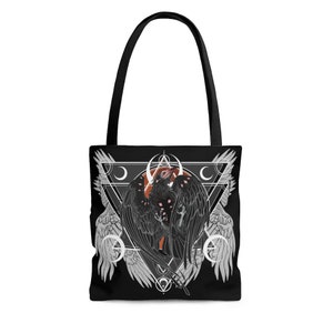 Necro-Raven Black Tote Bag