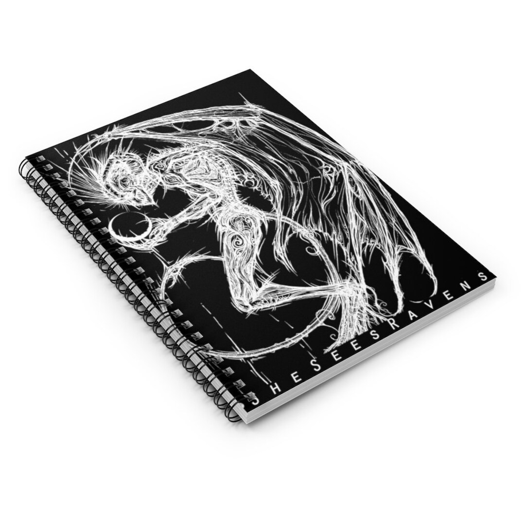 Lunar Demon Devil Print Spiral Notebook Ruled Line - Etsy