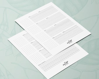 Journal de tarot quotidien | Notez vos tirages de cartes quotidiens et vos réflexions hebdomadaires | PDF imprimable