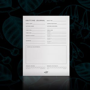 Stickprojektdagbok och mönsterplanerare | Utskrivbar PDF