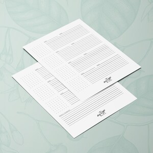 May include: Two printable planner pages with a dotted grid and lined sections. The pages are labeled "Date" and "Task". The pages are from "my type" studio.