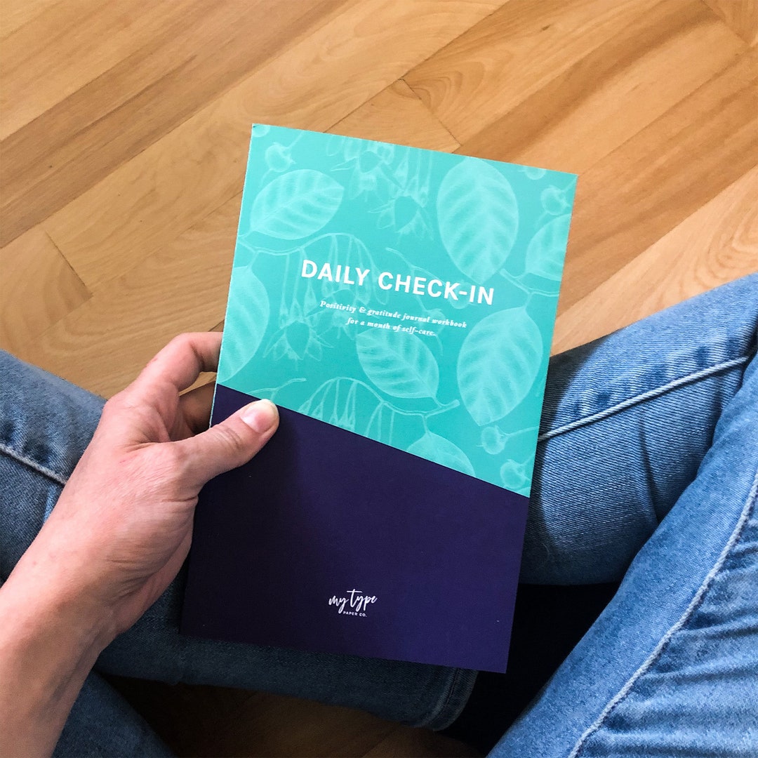 Daily Check-in Gratitude Reflection Journal | Printed Mental Health ...