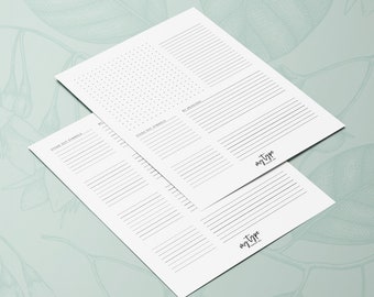 Modèle de journal de tirage de tarot à remplir | PDF imprimable ou à remplir