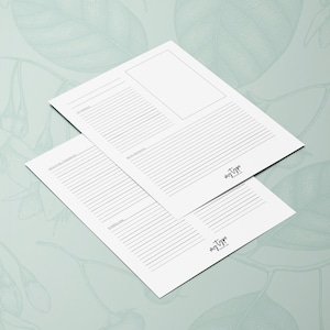 May include: Printable planner pages with lined sections for "Weekly Schedule", "Brain Dump", "Feelings", and "Best & Worst". The pages have a simple design with a logo that says "my type" at the bottom.