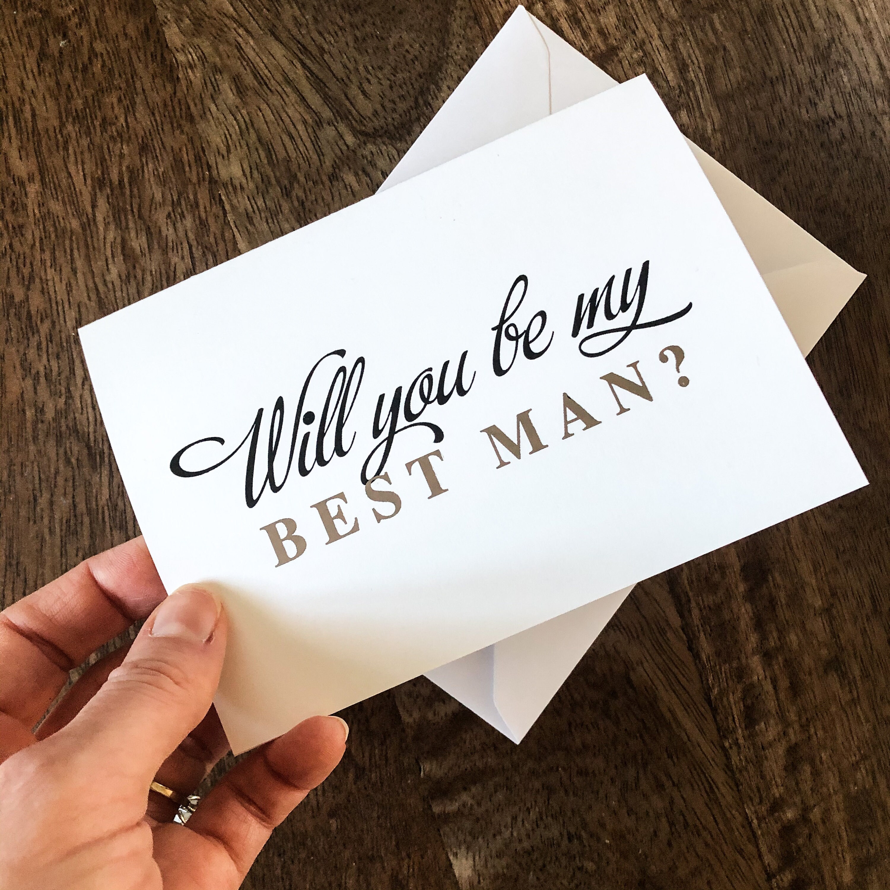 Foiled Best Man Proposal Card PRINTED Will you be my best | Etsy