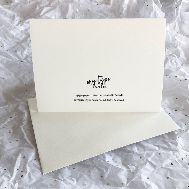 Happy Birthday PRINTED Greeting Card White Paper A2 Typographic Blank Inside Folded embellished card with Envelope