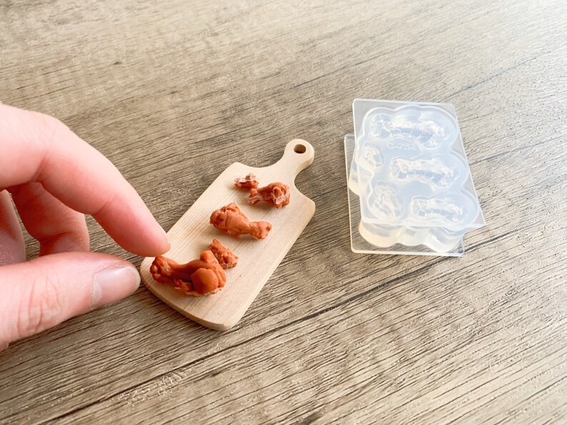 Miniature Mold Dollhouse 3D Chicken Drumsticks 1/12 Scales Diy Etsy