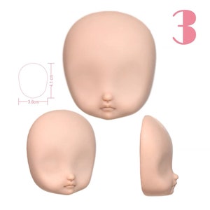 Miniature doll ob11 chibi head mold doll face diy silicone soft mold for polymer clay/air dry clays