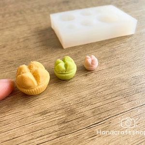 Miniature mold dollhouse 3D Chinese steamed cake fatt koh silicone soft mold for polymer clay crafting and resin diy