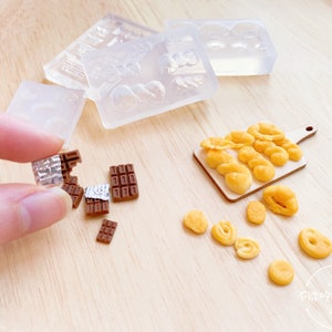 Miniaturform Puppenhaus diy Bäckerei Brotform Miniatur Schokoladenform für uv resin/polymer clay