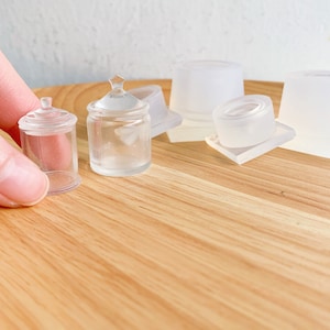 Miniatur Gießform Puppenhaus 3D Bonbonglas diy weiche Silikonform für Harz Basteln