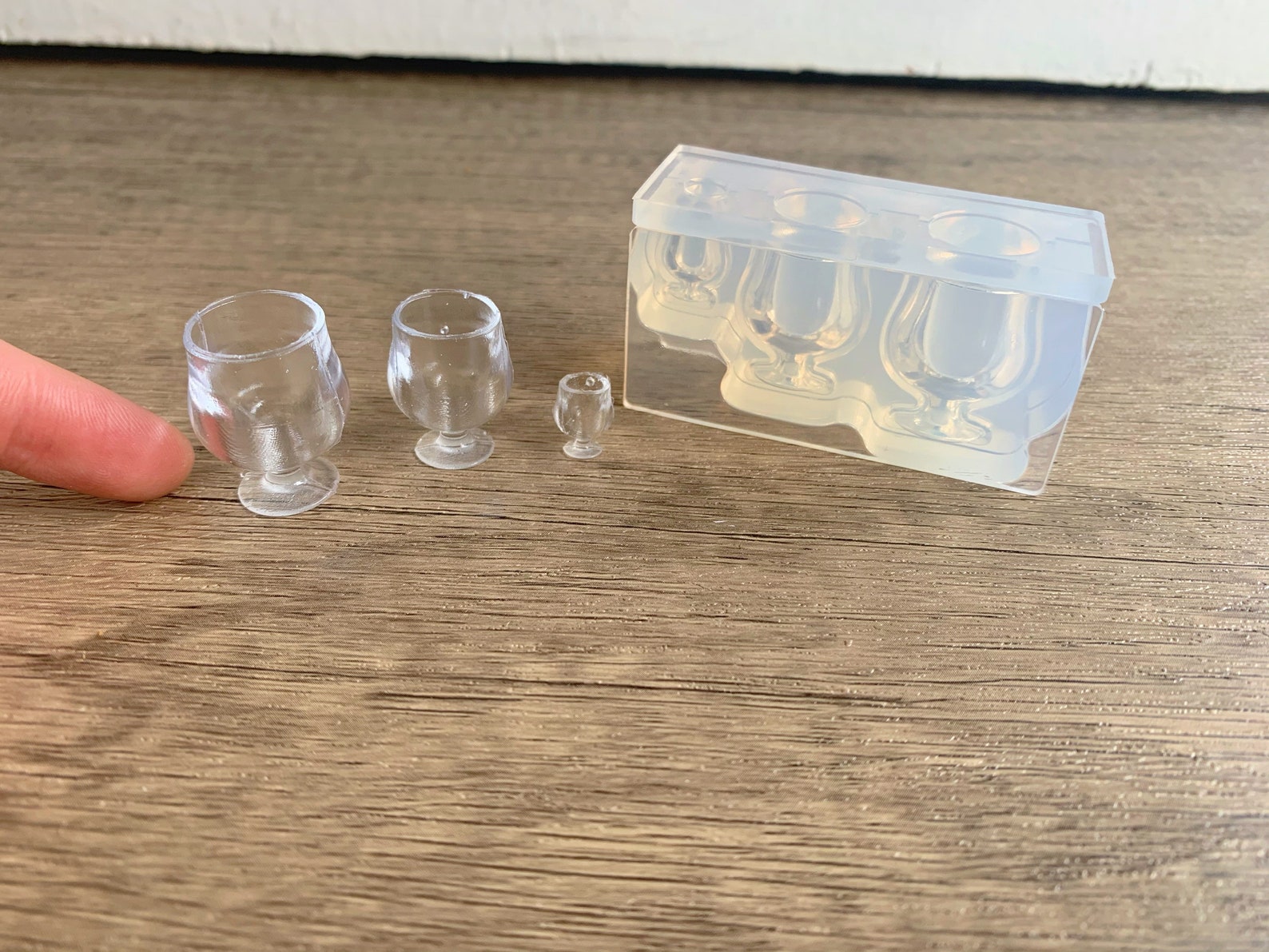 Miniature dollhouse 3D wine glass diy silicone soft mold for Etsy