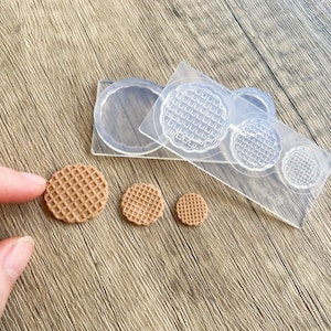 Miniaturform Puppenhaus 3D Waffeleis diy Silikonform für Polymer Clay basteln