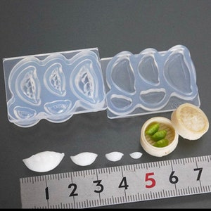 Miniature mold dollhouse 3D dim sum dumpling diy silicone soft mold for polymer clay crafting