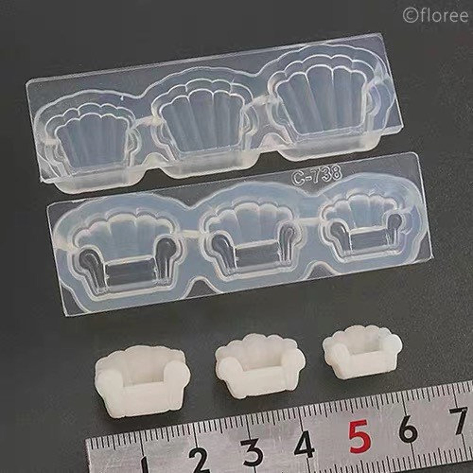 Miniature Mold Dollhouse 3D 1/12 Scales Sofa Diy Silicone Sold Etsy