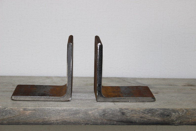 Metal Bookends Industrial Bookends Steel Supports for Books Etsy UK