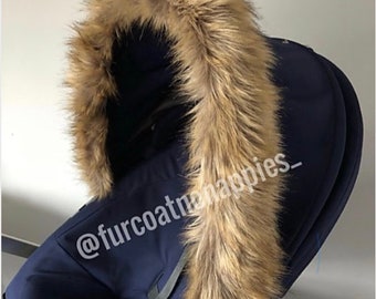 pushchair fur hood trim