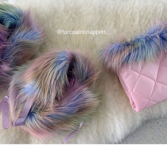 Sherbet Dolls Pram Hood Fur/ Handmuff