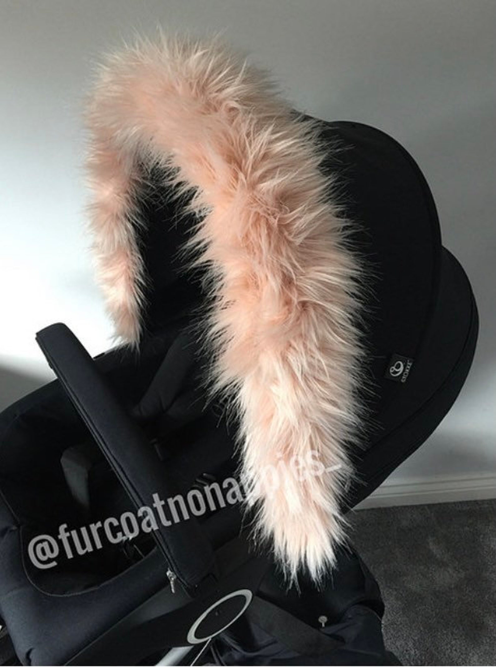 Blush Faux Fur Pram Hood Trim Etsy UK