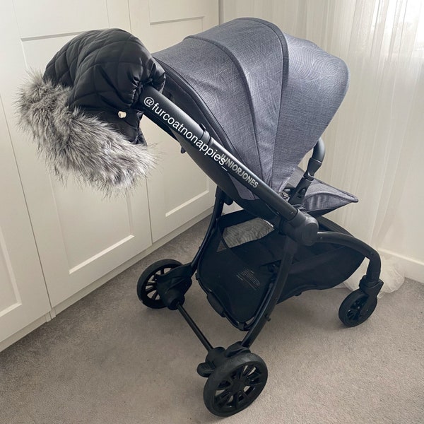 Husky Grey Faux Fur Universal Pram/ Stroller Handmuff