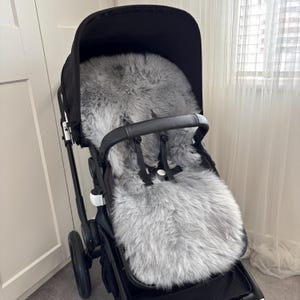 Silver Natural U.K. Sheepskin Pram Seat Liner