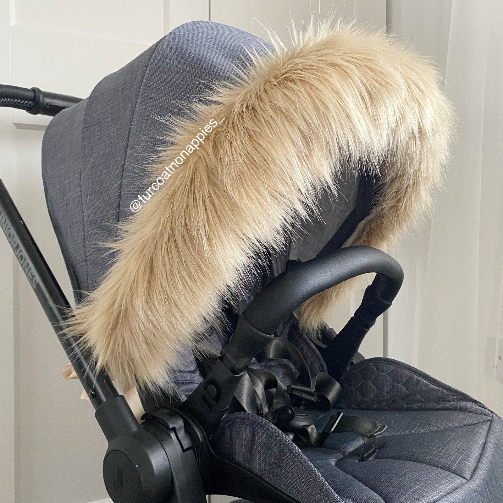 New Car Seat Fur Hood Fur Trim Baby Prams Furs Cabriofix Pebble Winter Kit 