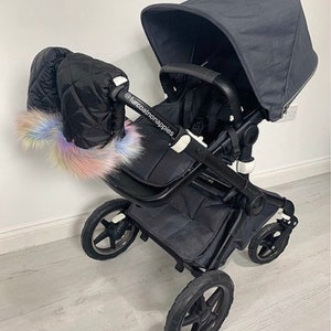 Sherbet Faux Fur Universal Pram/ Stroller Handmitt