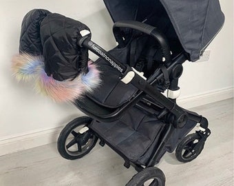 Sherbet Faux Fur Universal Pram/ Stroller Handmitt