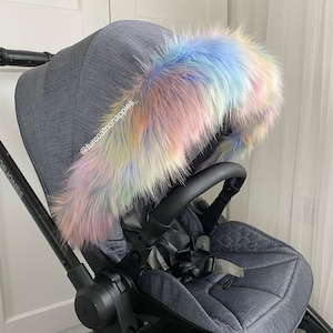 Lujosa Sherbet Faux Fur Pram Capucha Capell