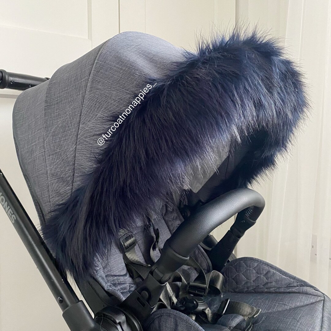 Pram fluffy hood sales