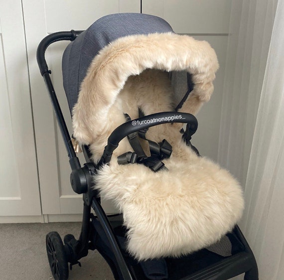 Pearl Natural Sheepskin Pram Seat Liner UK