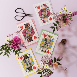 Carte de Saint-Valentin à planter/Reine de coeur/Roi de coeur