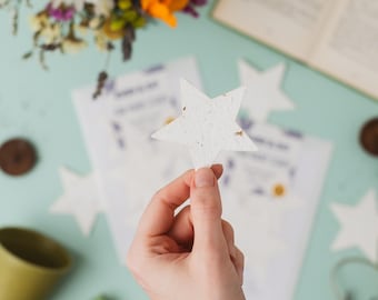 Plantable Seed Paper Stars | Party Bag Filler | Star Party Favour