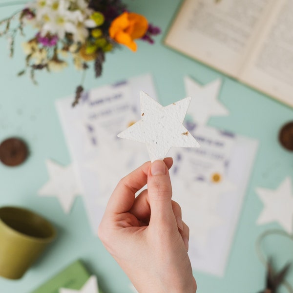 Plantable Seed Paper Stars | Party Bag Filler | Star Party Favour
