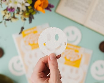 Plantable Paper Smiles | Smiley Faces | Eco Party Bag Fillers | Seed Paper Shapes