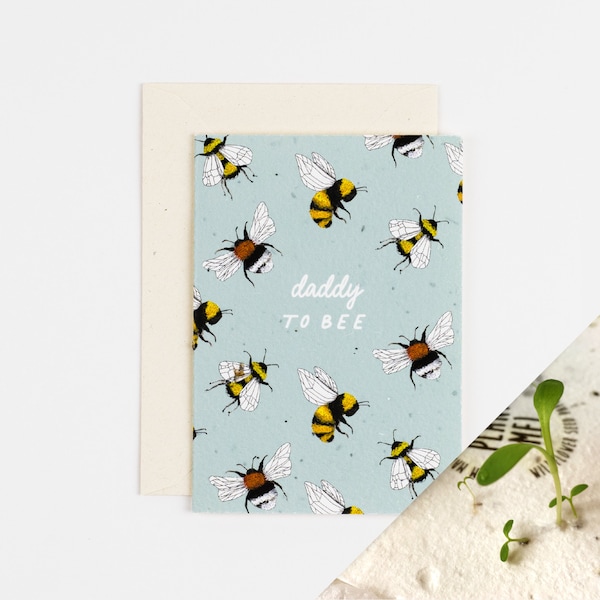 Daddy to Be Plantable Card / Expectant Dad / Congratulations Dad to Be / New Parent Seed Card