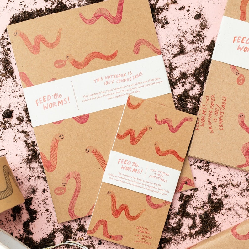 Feed The Worms Compostable Stationery Collection