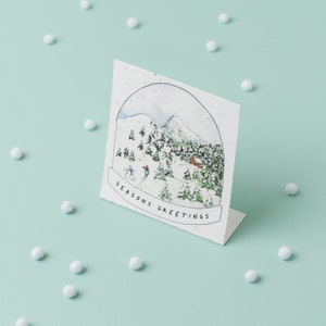 Carte de Noël plantable de vœux de saison | Carte de Noël Stand Up A6