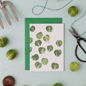 Carte de Noël à planter en choux de Bruxelles / Faites pousser vos propres choux de Bruxelles