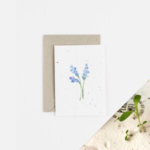 Carte de correspondance de lavande à planter/Carte de correspondance de graines/100 % fleurs sauvages indigènes