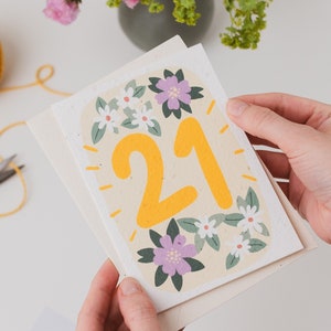 Plantable 21st Birthday Card