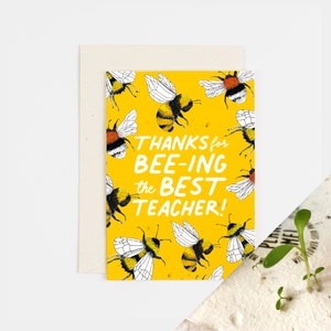 Meilleure carte de professeur / Carte à planter pour le professeur / Carte de remerciement pour professeur
