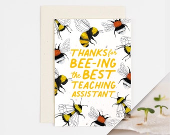 Best Teaching Assistant Card / Plantable Card for Teaching Assistant