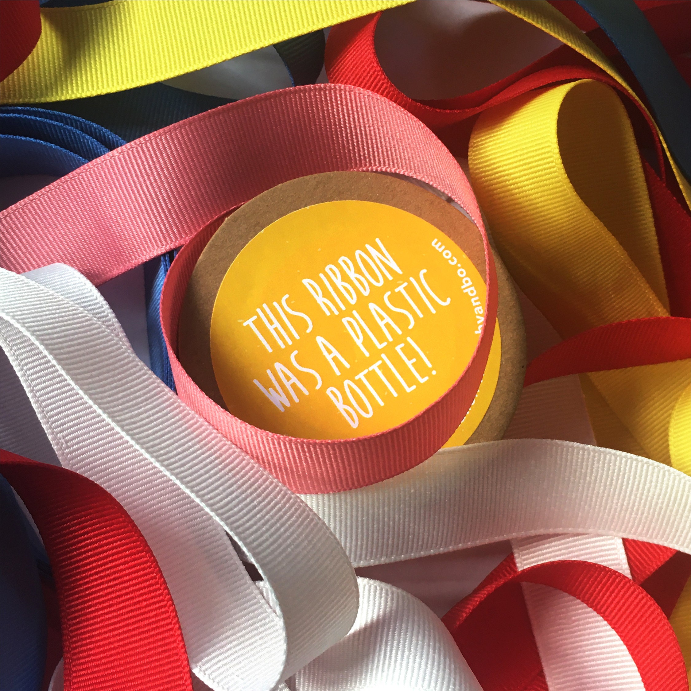 Eco Friendly Ribbon 100% Recycled Grosgrain 'Made from Post-Consu…