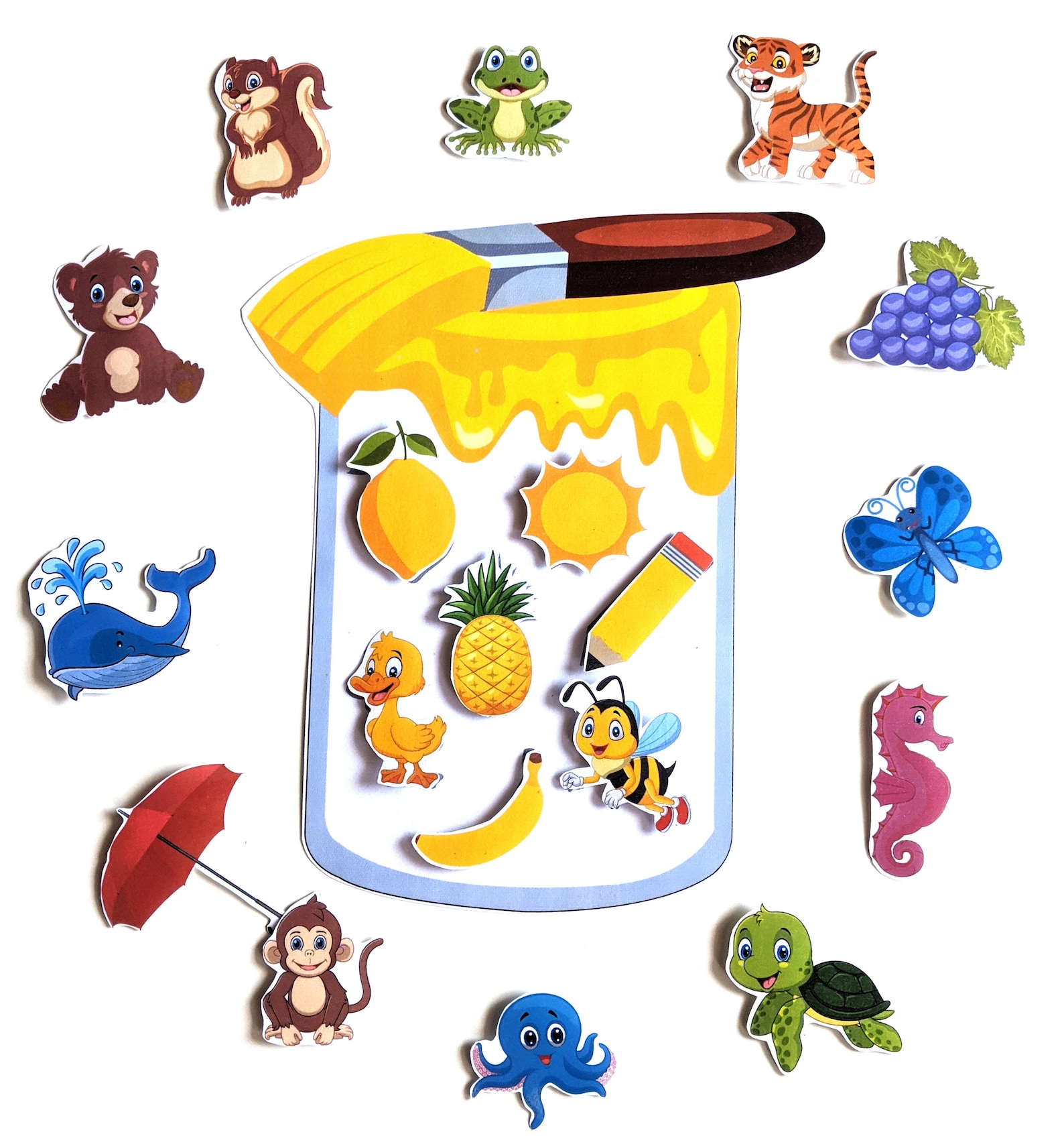 Color Sorting Jars Color Matching Activity Learning Colors Etsy