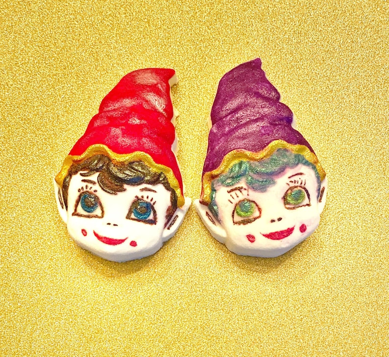 Elf Bath Bomb Hand Painted Bath Bomb Gift from the Elf | Etsy