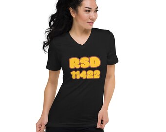 RSD 11422 Unisex Kurzarm T-Shirt mit V-Ausschnitt