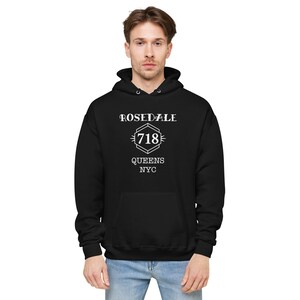 Rosedale 718 Queens NYC Sudadera con capucha polar unisex