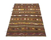 Konya Kilim Rug, 2.9x4.6 ft, Kilim, Kilim Rug, Turkish Kilim Rug, Anatolian Kilim Rug, Vintage Kilim Rug, Handwoven Kilim, Area Rug